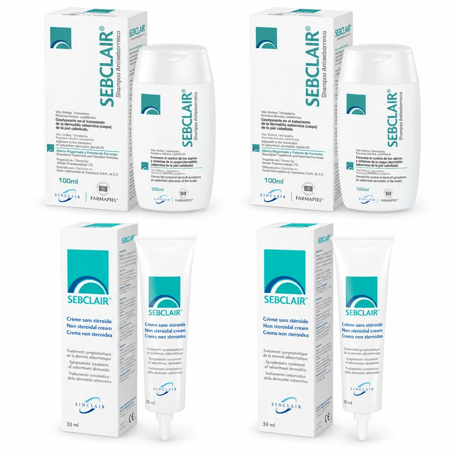 Shampoo Sebclair, 200 ml + Crema per la pelle Sebclair, 60 ml