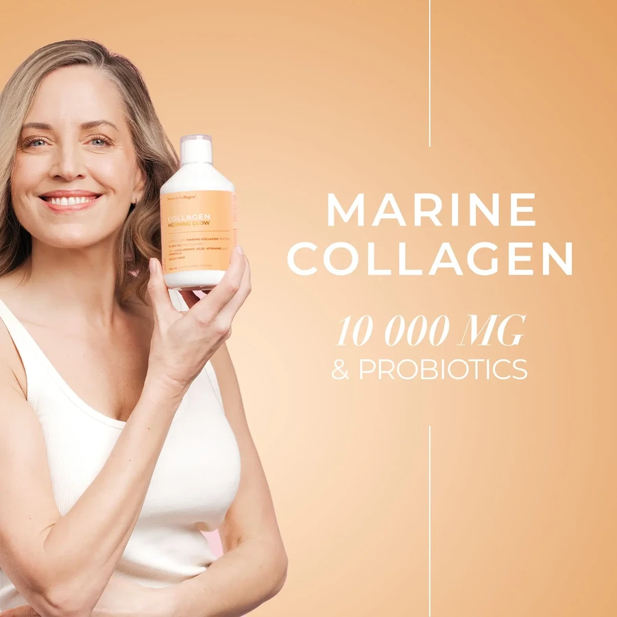 Morning Glow Flüssigkollagen mit Hyaluronsäure und Vitaminen, 500 ml, Swedish Collagen