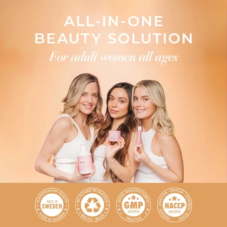 Morning Glow Flüssigkollagen mit Hyaluronsäure und Vitaminen, 500 ml, Swedish Collagen