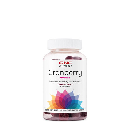 Gnc Women’s Cranberry Gummies, Jeleuri Cu Extract Din Merisor Cu Aroma Naturala, 60 Jeleuri