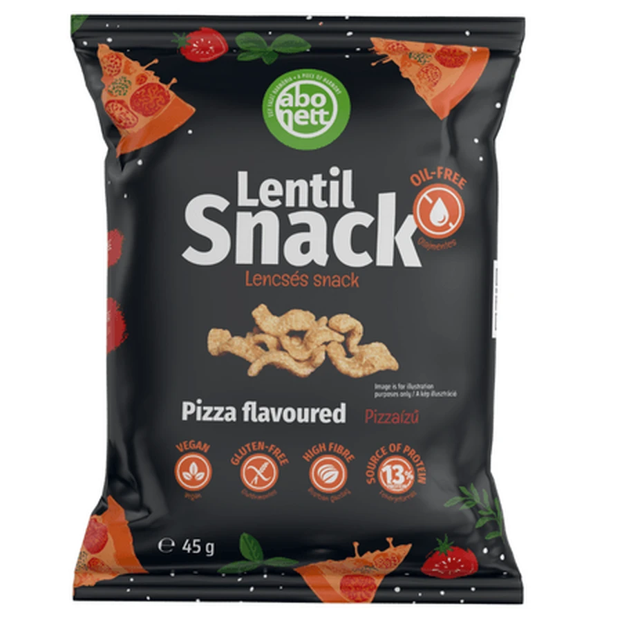 Linsensnacks mit Pizzageschmack, 45 g, Abonett