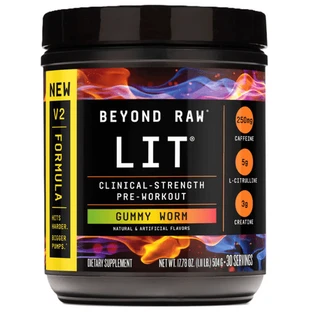 Polvo preentrenamiento «Beyond Raw Lit» con sabor a gelatina, 504 g, GNC