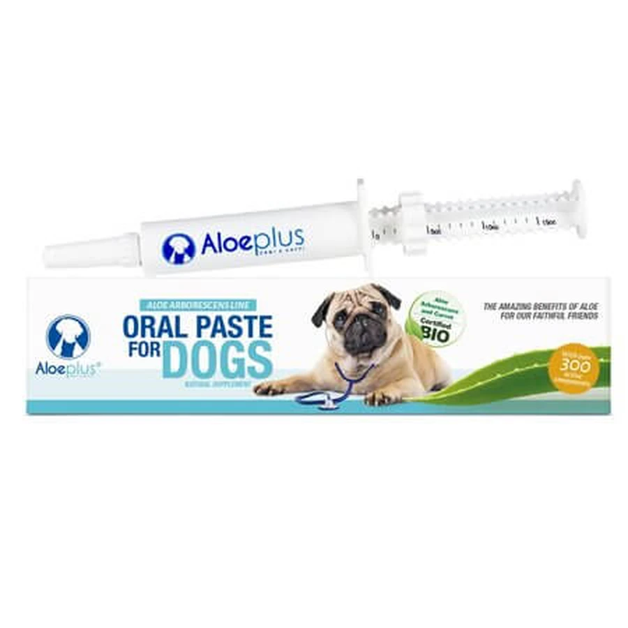 Pasta oral para favorecer las funciones fisiológicas en perros, 15 ml, Aloeplus