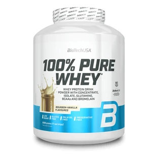 100 % reines Molkenproteinpulver mit Bourbon-Vanille-Geschmack, 2000 g, BioTech USA