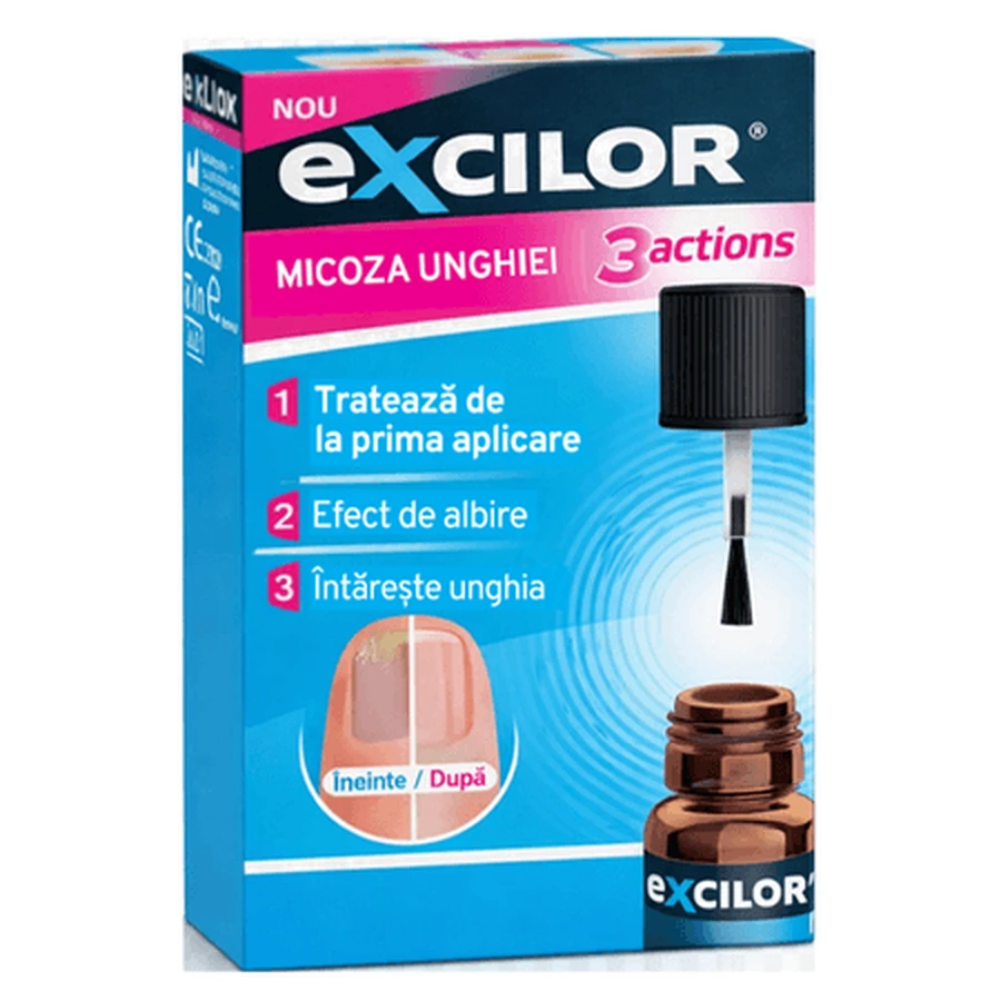 Excilor 3Actions Lösung zur Behandlung von Nagelpilz, 7 ml, Magna Pharm