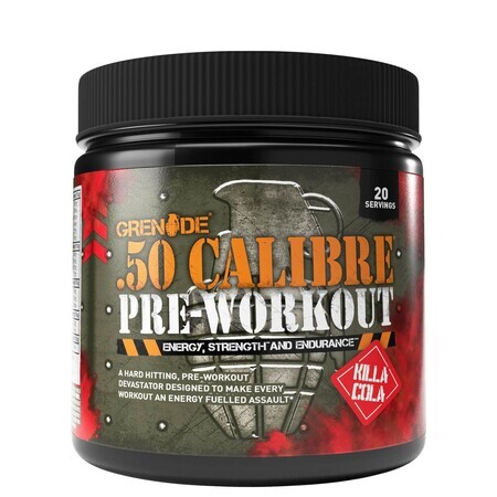 Grenade 50 Calibre Pre-workout Cu Aroma De Killa Cola, 232 G