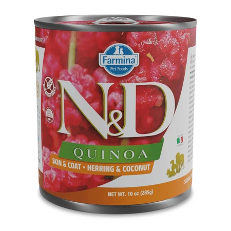 N&D Quinoa Skin & Coat Nassfutter für Hunde mit Hering und Kokosnuss, 285 g, Farmina