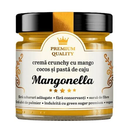 Mangonella Crunchy Cream mit Mango, Kokosnuss und Cashewpaste, 250 g, Remedia Laboratories