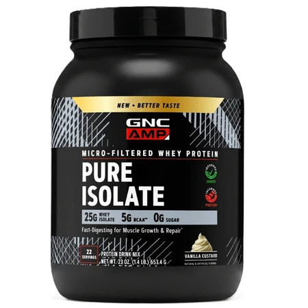 Whey-Proteinpulver „Pure Isolate“ mit Vanillegeschmack, 653,4 g, GNC