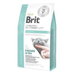Struvit-Trockenfutter für Katzen mit Huhn und Erbsen, 2 kg, Brit