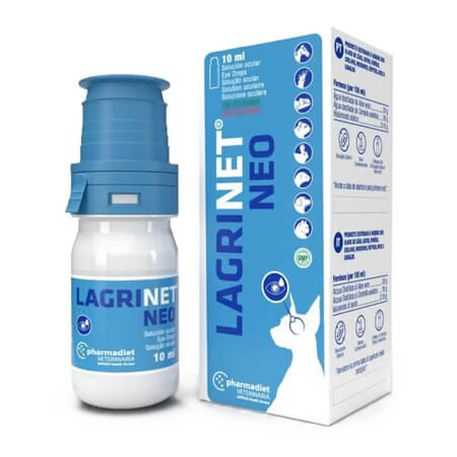 Gotas oftálmicas Lagrinet Neo para animales, 10 ml, Pharmadiet
