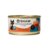 Wet food with shredded turkey breast in broth for adult cats, 80 g, SHAW