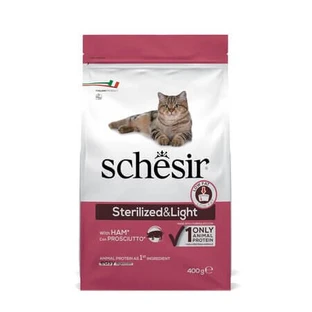 Hrana uscata cu sunca pentru pisici sterilizate Sterilized&Light, 400 g, Schesir