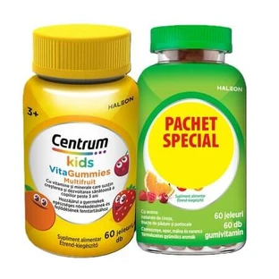 Centrum Vitagummies Multifruit + Centrum Multi Gummies per adulti, confezione da 60 caramelle gommose, 60 caramelle gommose + 60 caramelle gommose, Haleon