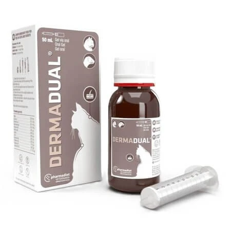 Dermadual Gel – Nahrungsergänzungsmittel für Katzen und Frettchen, 50 ml, Pharmadiet