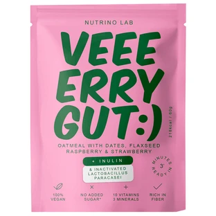 Mezcla de avena «Very Gut» con copos de avena, dátiles, frambuesas y fresas, 60 g, Nutrino Lab