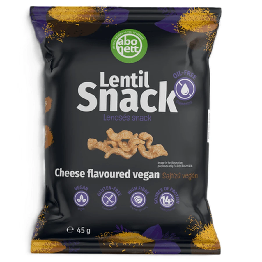 Chipsy z soczewicy o smaku serowym, przekąska z soczewicy, 45 g, Abonett: ceny i cechy