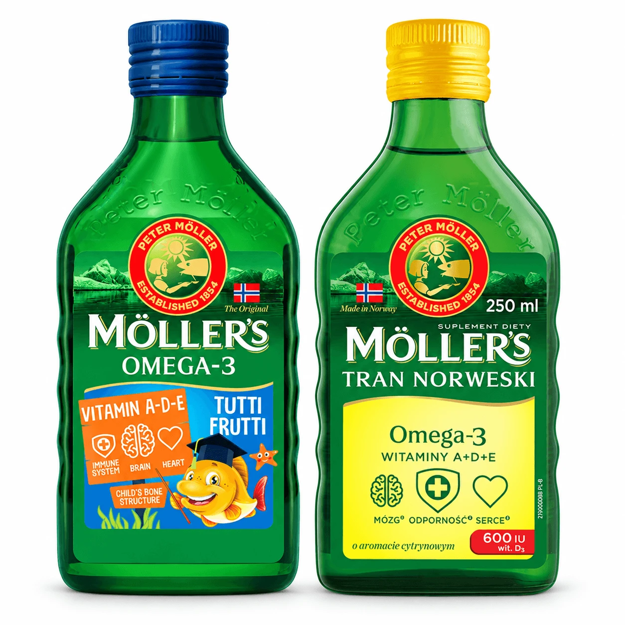 Norwegisches Fischöl, 250 ml + Omega-3-Fischöl, 250 ml