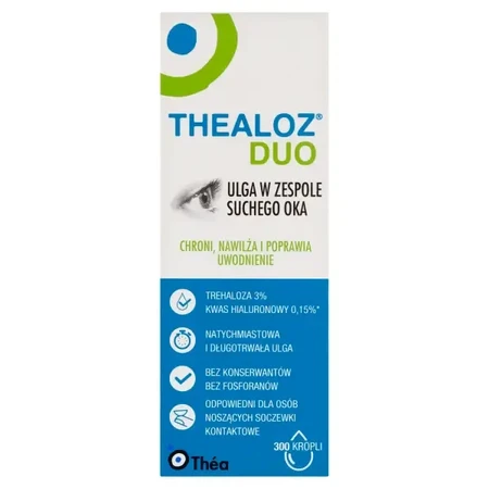 Thealoz Duo Augentropfen, 4 × 10 ml, Thea