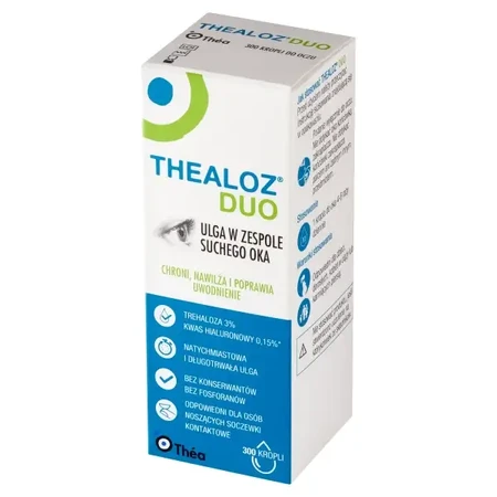Thealoz Duo Augentropfen, 4 × 10 ml, Thea