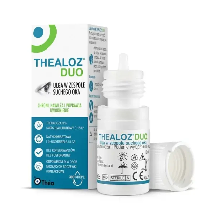 Thealoz Duo Augentropfen, 4 × 10 ml, Thea