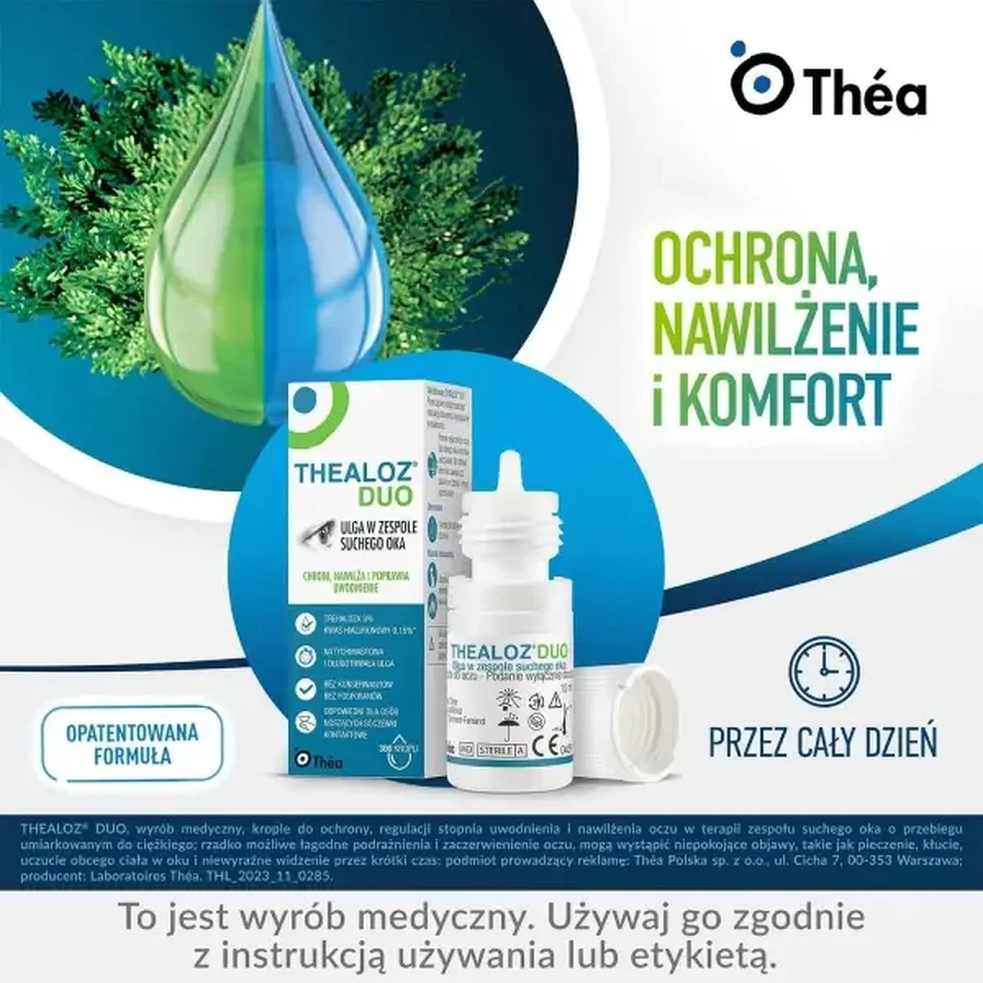 Thealoz Duo Augentropfen, 4 × 10 ml, Thea