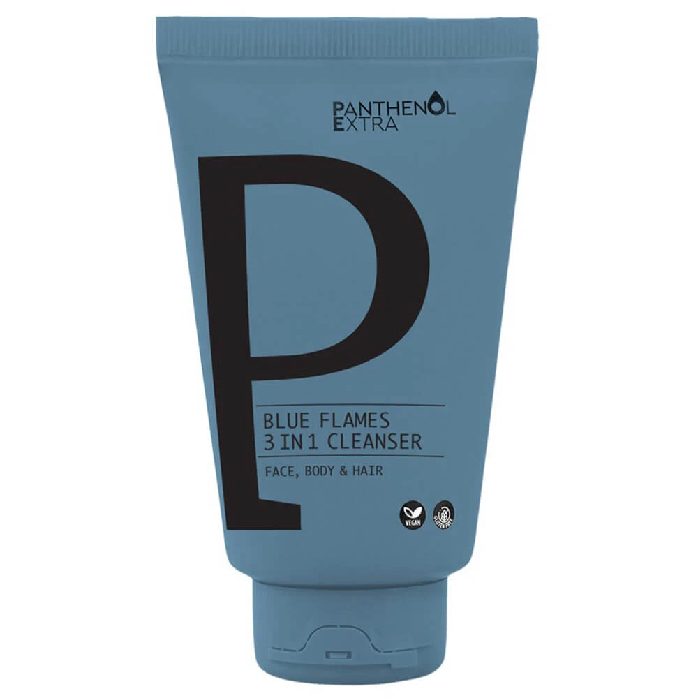 Panthenol Extra Blue Flames 3-in-1-Reinigungsmittel für Gesicht, Körper und Haare 200 ml