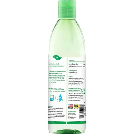 TropiClean - Additivo per l'acqua per l'igiene orale dei gatti, 473 ml
