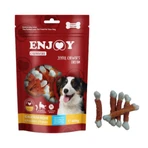 ENJOY Carnivore Calcium Bone Chews, XS-XL, Chicken, Dog Treat Pouch, 100g