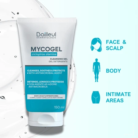 Bailleul Mycogel Pieniący się żel oczyszczający do skóry wrażliwej 4x150 ml: ceny i cechy
