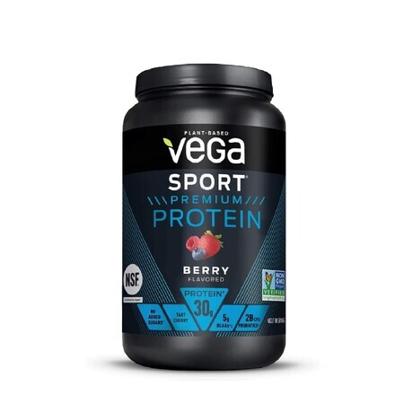 Vega Sport Premium Protein, Proteina Vegetala, Cu Aroma De Fructe De Padure, 801 G