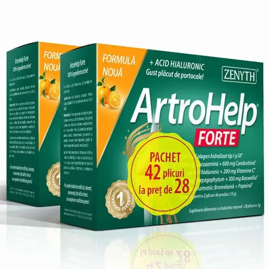 Pachet ArtroHelp Forte, 2x42 plicuri, Zenyth