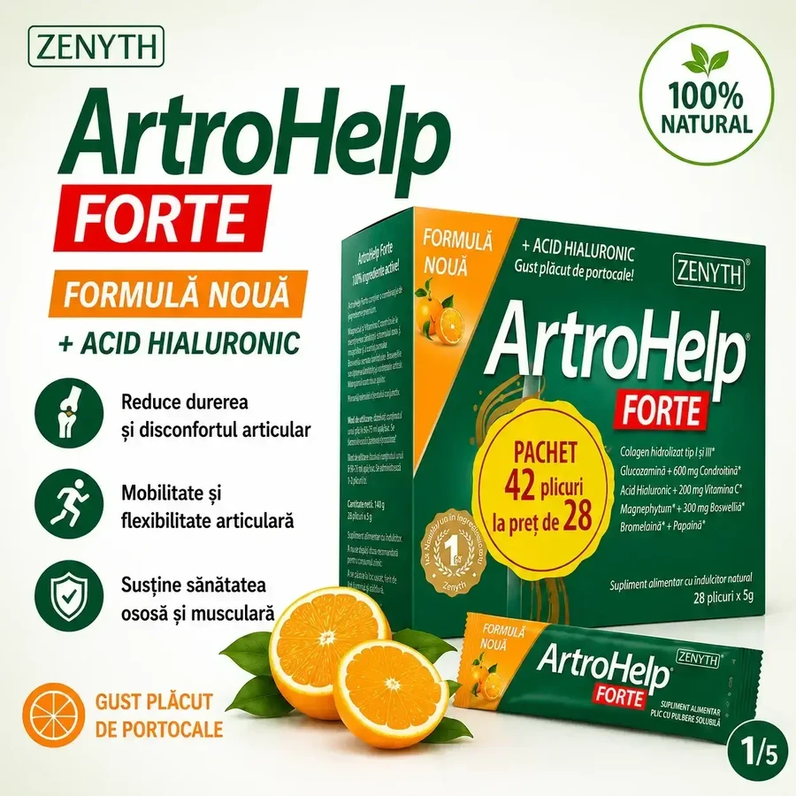 Pachet ArtroHelp Forte, 2x42 plicuri, Zenyth