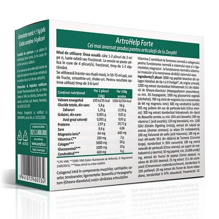 Pachet ArtroHelp Forte, 2x42 plicuri, Zenyth