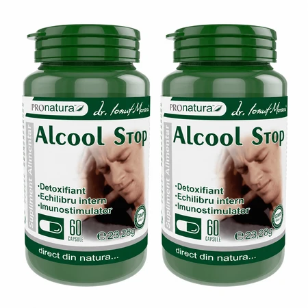 Alcool Stop, 2x60 capsule, Pro Natura