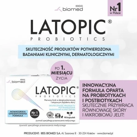 Latopic Probiotics, 90 gélules, Biomed