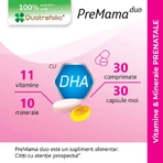 Complex de mulivitamine PreMama Duo, 2x30 comprimate, Alkaloid