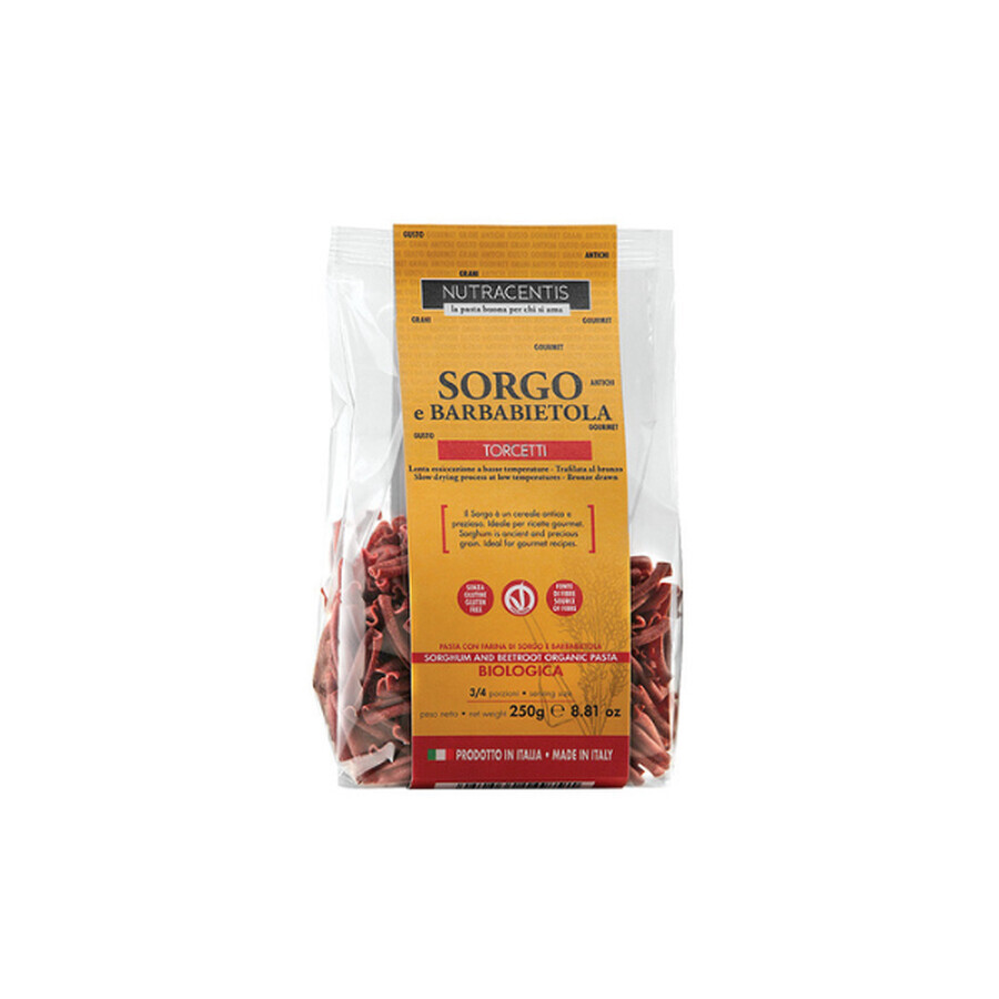 Bio-Nudeln aus Sorghum und Roter Bete, 250 g, Nutracentis