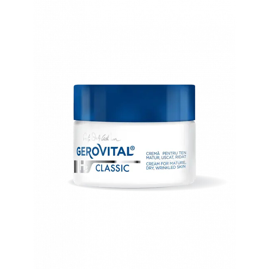 Crema pentru ten matur, uscat, ridat Gerovital H3 Classic 55+, 50 ml, Farmec