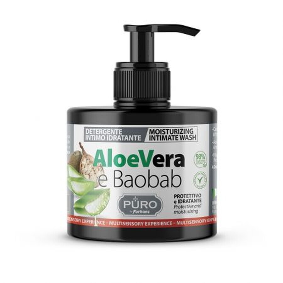 Lotiune intima cu aloe si ulei de boabab, 250 ml, Puro by Forhans