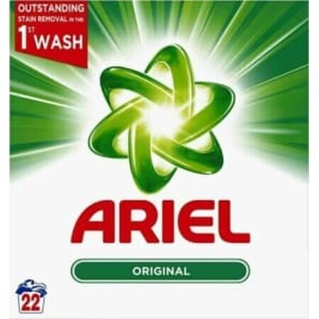 Ariel Detergent de rufe pudră original 22 de spălări, 1,43 Kg