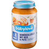 Babylove legume cu orez & curcan 8+ ECO, 220 g