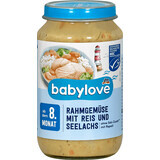 Babylove Gemüsemenü mit Sahne, Reis und Lachs 8+, 220 g