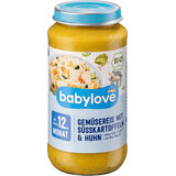 Babylove Meniu de orez cu pui și cartofi dulci ECO, 12+, 250 g