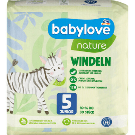 Babylove nature Eco luiers nummer 5, 30 stuks