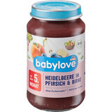 Babylove Piure de afine cu piersici și pere ECO, 5+, 190 g