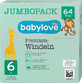 Babylove Scutece premium jumbo numărul 6, 64 buc