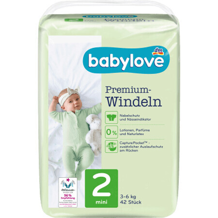 Babylove Premium Windel Nummer 2, 42 Stück