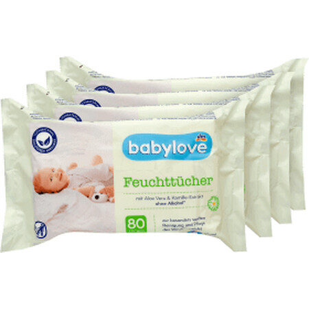 Babylove Șervetele umede 4pachete, 320 buc