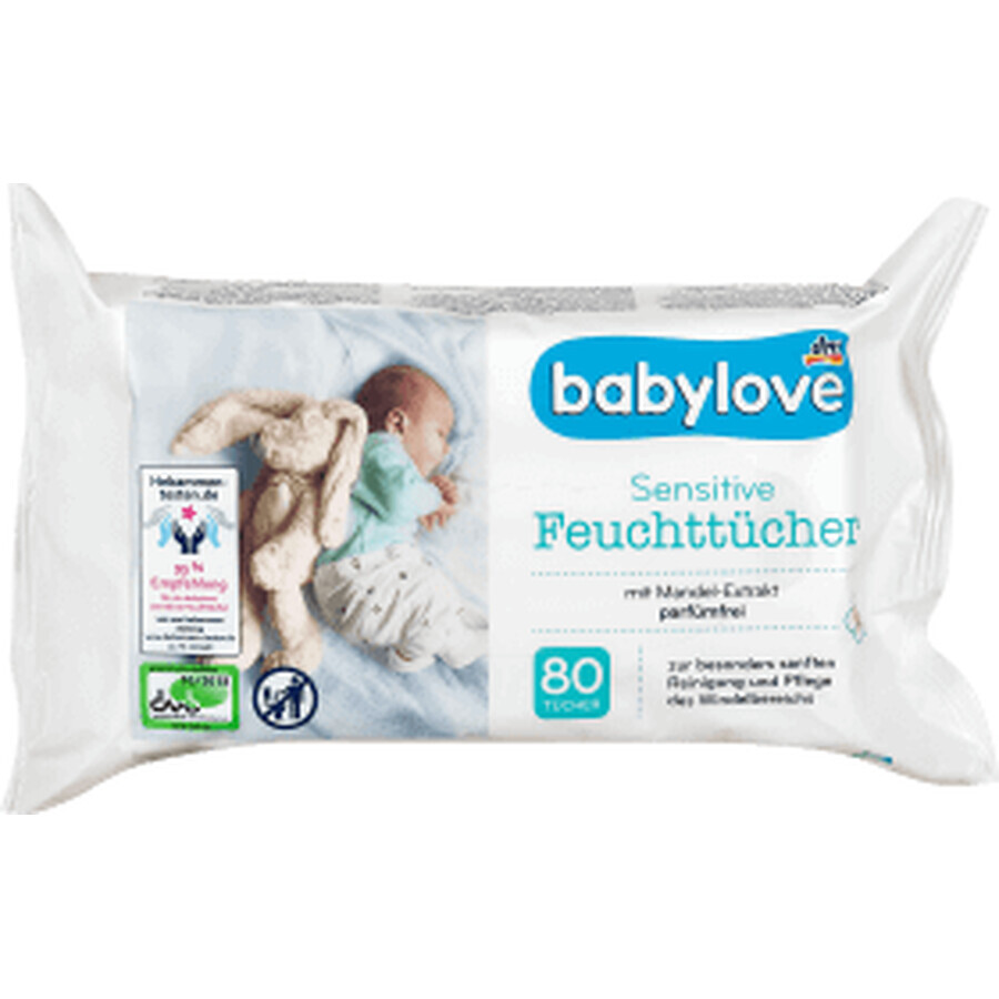 Babylove Şerveţele umede sensitiv, 80 buc